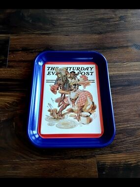 2002 "Saturday Evening Post" Serving Tray. "Scrubbing The Floor" Artwork